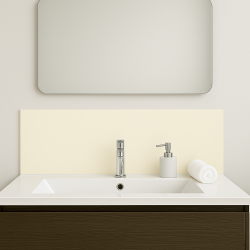 Crédence blanc cassé sur mesure pour salle de bain