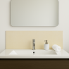 Crédence blanc ivoire sur mesure pour salle de bain