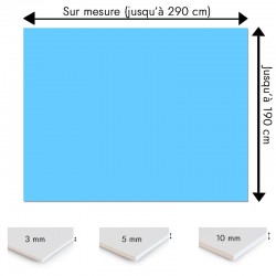 Crédence bleu ciel sur mesure pour salle de bain
