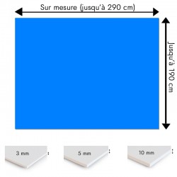 Crédence bleu azur sur mesure pour salle de bain