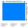 Crédence bleu azur sur mesure pour salle de bain