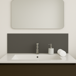 Crédence gris ardoise sur mesure pour salle de bain