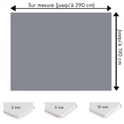 Crédence gris argent sur mesure pour salle de bain