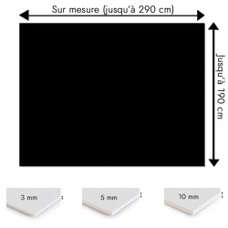 Crédence noir charbon sur mesure pour salle de bain