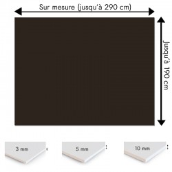 Crédence noir réglisse sur mesure pour salle de bain