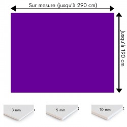 Crédence violette sur mesure pour salle de bain