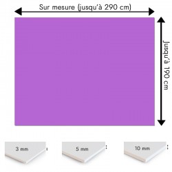 Crédence lilas sur mesure pour salle de bain