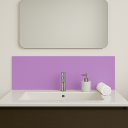 Crédence parme sur mesure pour salle de bain