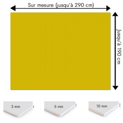 Crédence jaune banane sur mesure pour salle de bain