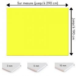 Crédence jaune citron sur mesure pour salle de bain