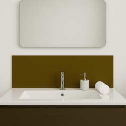 Crédence bronze sur mesure pour salle de bain
