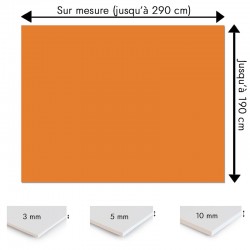 Crédence orange abricot sur mesure pour salle de bain