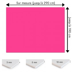 Crédence rose fushia sur mesure pour salle de bain