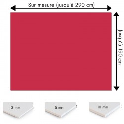 Crédence rose framboise sur mesure pour salle de bain
