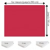 Crédence rose framboise sur mesure pour salle de bain