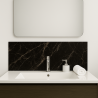 Crédence effet marbre marron foncé sur mesure salle de bain