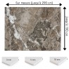 Crédence effet marbre et pierre naturelle sur mesure salle de bain