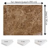 Crédence effet marbre ocre naturelle sur mesure salle de bain