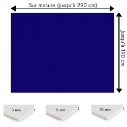 Crédence bleu nuit sur mesure pour salle de bain