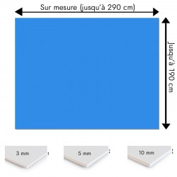 Crédence bleu roi sur mesure pour salle de bain