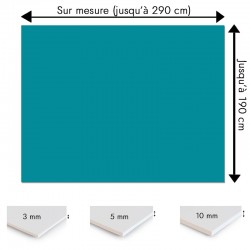 Crédence bleu canard sur mesure pour salle de bain