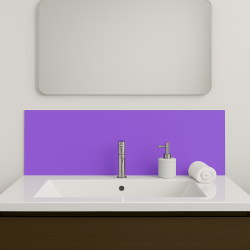 Crédence bleu lavande sur mesure pour salle de bain