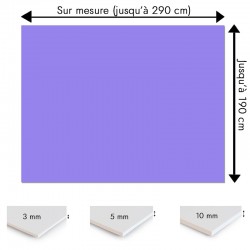 Crédence bleu lavande sur mesure pour salle de bain