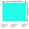 Crédence bleu turquoise sur mesure pour salle de bain