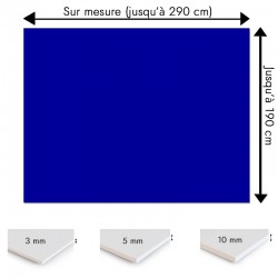 Crédence bleu royal sur mesure pour salle de bain