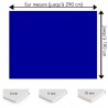Crédence bleu royal sur mesure pour salle de bain