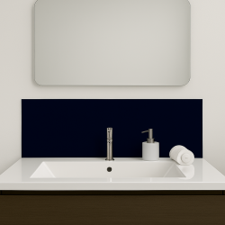 Crédence bleu foncé sur mesure pour salle de bain