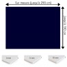 Crédence bleu foncé sur mesure pour salle de bain