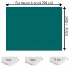 Crédence bleu vert sur mesure pour salle de bain