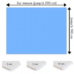 Crédence bleu clair sur mesure pour salle de bain