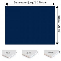 Crédence bleu marine sur mesure pour salle de bain