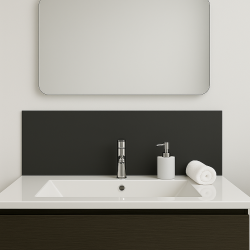 Crédence gris anthracite sur mesure pour salle de bain