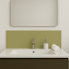 Crédence gris mastic sur mesure pour salle de bain