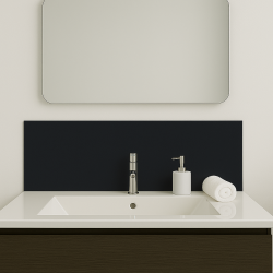 Crédence gris foncé sur mesure pour salle de bain