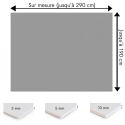 Crédence gris nuage sur mesure pour salle de bain