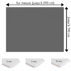 Crédence gris plomb sur mesure pour salle de bain