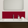 Crédence pourpre sur mesure pour salle de bain