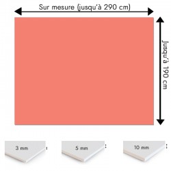 Crédence rouge clair sur mesure pour salle de bain