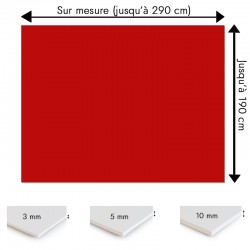 Crédence rouge foncé sur mesure pour salle de bain