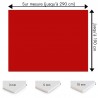 Crédence rouge foncé sur mesure pour salle de bain