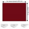 Crédence rouge grenat sur mesure pour salle de bain