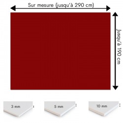 Crédence rouge sang sur mesure pour salle de bain