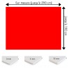Crédence rouge vif sur mesure pour salle de bain